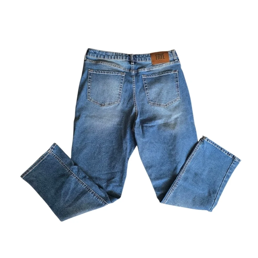 Frye Classic Blue Denim Jeans High Rise Straight Leg 10